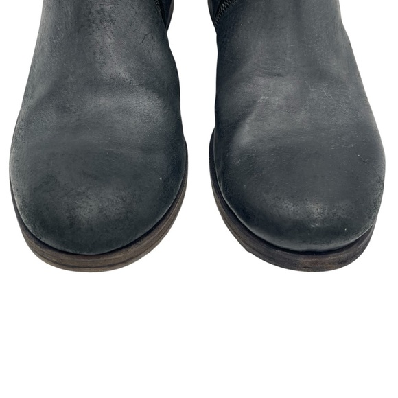 MA+ Maurizio Amadei Spiral Side Zip Boot S1G3Z Black Distressed Leather 8.5-9 39 - Picture 8 of 15